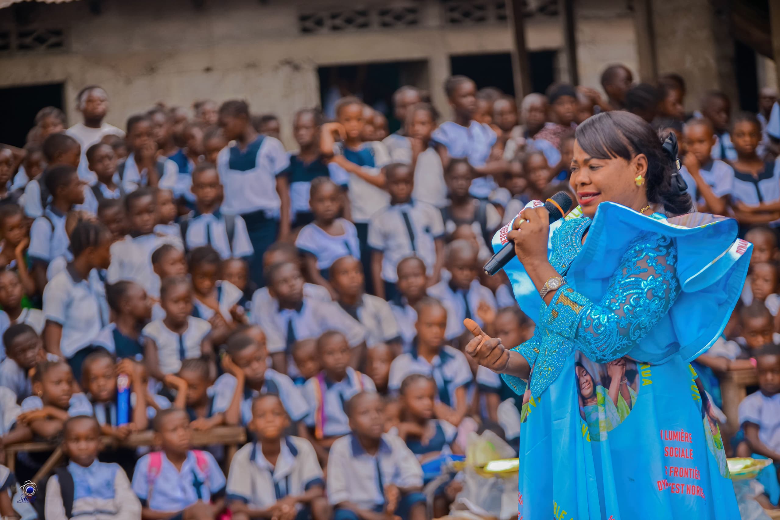 Norbertine Matanda lors d'une action sociale
